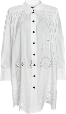 Ganni Shirt Dress - Dames - Shirt Kleedjes - Wit - S - Kleedjes