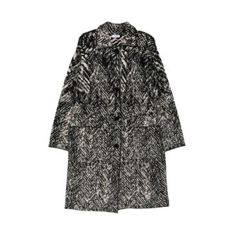 Liu Jo Jassen, Dames, Veelkleurig, M, Wol, Geborsteld Brei Jacquard Jas