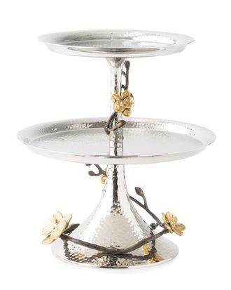 Michael Aram Gold Orchid Two-Tier Etagere