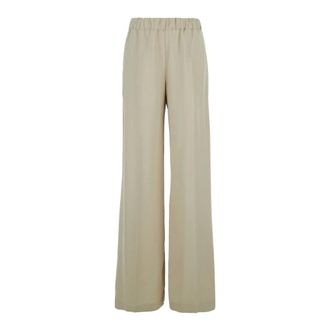 P.A.R.O.S.H. Wide Trousers, female, Beige, Size: M Light Poly Pants
