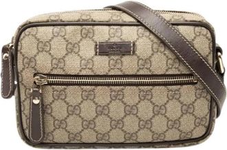 Gucci Pre-owned Crossbody Bag - Dames - Vintage Schoudertas - Beige - ONE Size - Leer - Vintage