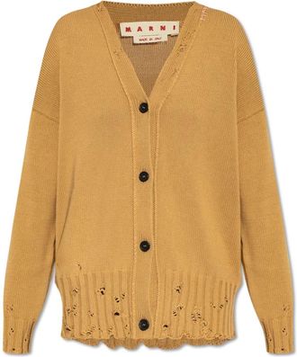 Marni Katoenen Vest - Dames - Vesten - Bruin - 2XS - Katoen - Truien & Vesten