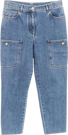 Chanel 1986-1988 buttoned denim trousers - Blue