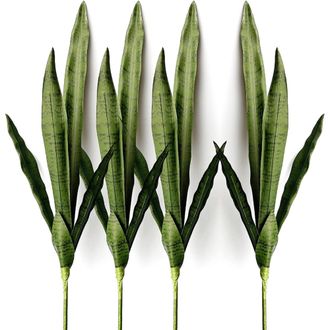OEM Juego De 4 Plantas Artificiales De Sansevieria, De 76 Cm De Altura, Planta Serpiente Artificial Para Decoraci&oacute;n De Interiores Y Exteriores De Hogares,