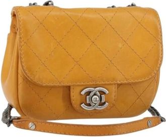 Chanel Pre-owned Mini Bags, female, Orange, Size: ONE SIZE Pre-owned Leather Mini Bag