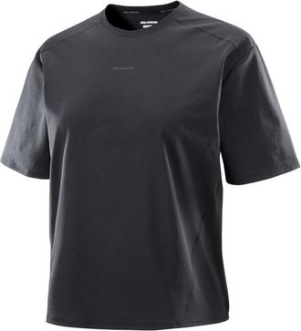 Salomon Trackline S/S Tee Funktionsshirt f&uuml;r Damen | grau/schwarz
