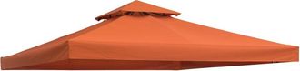OUTSUNNY Techo reemplazo para carpa 300x300 cm rojo &oacute;xido