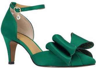J. Rene&eacute; Pammie Ankle Strap Bow Pump in Emerald at Nordstrom, Size 10.5