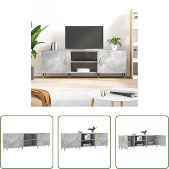 vidaXL TV Stand - Mobile Porta TV Grigio Cemento 150x30x50cm in Legno Multistrato