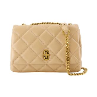 Marc Jacobs Gewatteerde Slim Dual Convertible Schoudertas - Dames - Tassen - Beige - Maat: ONE Size Leer