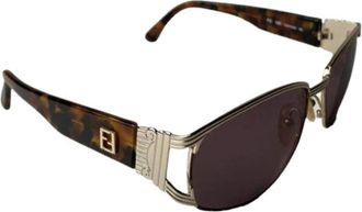 Fendi Pre-owned Metalen Zonnebril - Dames - Vintage Accessoires - Veelkleurig - ONE Size - Vintage