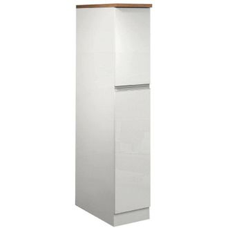 Dmora Dispensa da cucina Quintino, Mobile multiuso, Armadio portaoggetti a 2 cassettoni, 100% Made in Italy, 30x60h165 cm, Antracite e Ardesia, con imballo