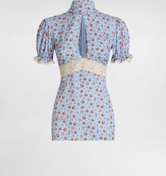 Dolce & Gabbana Small Rose-print Charmeuse Top - Woman Shirts And Tops Multicolor 44