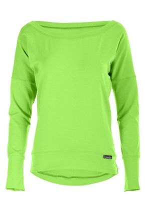 Winshape Oversize-Shirt WINSHAPE Longsleeve WS2, Damen, Gr. XL, gr&uuml;n (apfelgr&uuml;n), 90% Baumwolle, 10% Elasthan, U-Boot-Ausschnitt, Shirts Oversize-Shirt