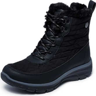 Skechers womens Easy Going - Frostline, Black/Black, 4.5 UK