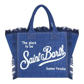 MC2 Saint Barth Tote Bags, female, Blue, Size: ONE SIZE Vanity Shoulder Bag