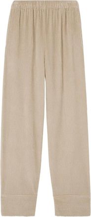 American Vintage Pantaloni Padow a coste con vita elasticizzata - Toni neutri