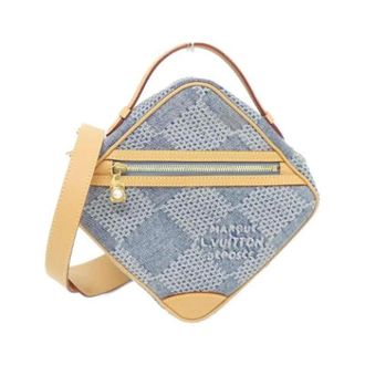 Louis Vuitton Pre-owned Damier Denim 3D Chess Messenger Bag - Dames - Pre-owned - Blauw - Maat: ONE Size Denim