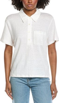 Frame Denim The Caddy Linen-Blend Polo Sweater