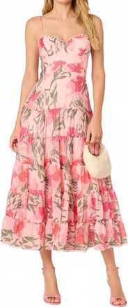 Astr Lianna Dress In Pink Floral