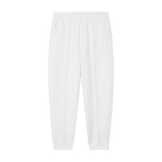 Emporio Armani Broeken, Heren, Wit, L, Katoen, Double Jersey Trainingsbroeken