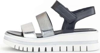 Gabor Platform Sandal - Dames - Sleehakken - Veelkleurig - 37 1/2 EU - Leer - Schoenen