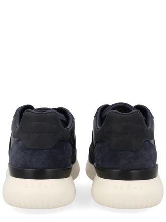 Hogan Suede and Calfskin Sneaker - Blue