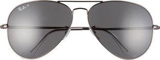 Ray-Ban Original 62mm Oversize Aviator Sunglasses in Gunmetal/black at Nordstrom