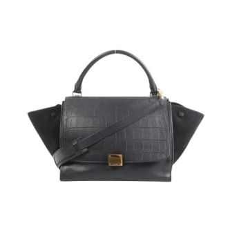 Celine Pre-owned Handbags, female, Black, Size: ONE SIZE Pre-owned Trapeze Large Handbag