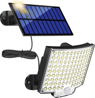 OEM Luces Solares Para Exteriores, 106 Led, Con Sensor De Movimiento, Resistente Al Agua Ip65, &Aacute;ngulo De Haz De 120&deg;, Aplique Solar Para Jard&iacute;n Con Cable 