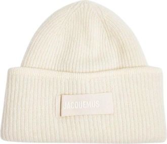 Jacquemus Off White Logo Beanie Cap