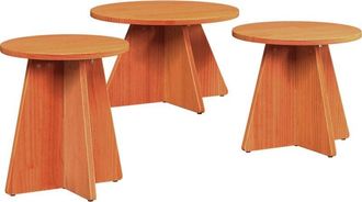 vidaXL Vidaxl - Coffee Table 3 pcs Wax brown 49 x 49 x 30 cm Solid pine wood