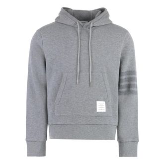 Thom Browne Hoodies, male, Gray, L, Knitted Hoodie