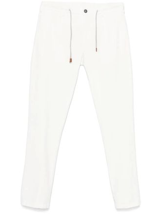 Eleventy tapered trousers - White