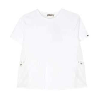 Herno T-Shirts, female, White, Size: XS Casual Cotton Tee Shirt