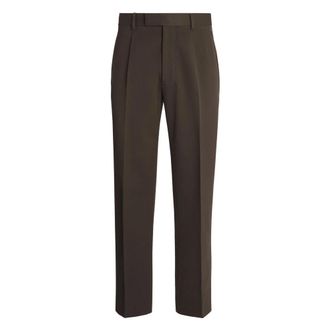 Ermenegildo Zegna Katoen/Wollen Broek met Zakken - Heren - Nette broeken - Bruin - XL - Katoen - Broeken