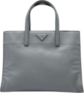 Prada Pre-owned Vintage Satchel - Dames - Vintage Shopper - Grijs - ONE Size - Leer - Vintage