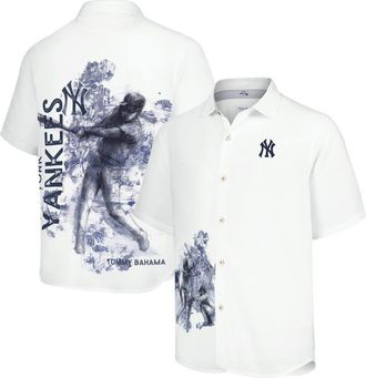 Tommy Bahama Mens Tommy Bahama White New York Yankees Veracruz Ace Islanders Button-Up Shirt at Nordstrom, Size Xxx-Large