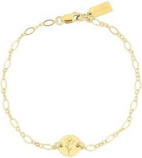 Set & Stones Lily Birth Flower Bracelet in Gold /February at Nordstrom