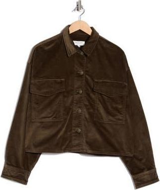 Rag & Bone Jaiden Crop Corduroy Shirt Jacket in Balsam at Nordstrom Rack, Size X-Large