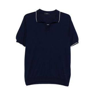 Fay Polo Shirts, male, Blue, Size: 2XL Polo