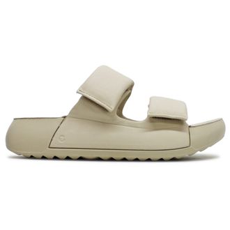 Ecco Ecco Cozmo PF 206663 Leather Womens Comfort Sandals - UK 7.5 - US 10-10.5 Women - EU 41 - Limestone - Size:UK 7.5