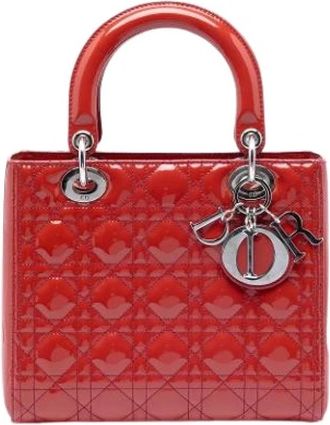Dior Pre-owned Lady - Dames - Vintage Handtas - Rood - ONE Size - Leer - Vintage