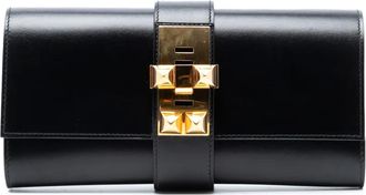 Herm&egrave;s Clutch Tadelakt Medor 23 2018 - Nero