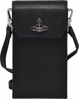 Vivienne Westwood Black Leather Phone Holder