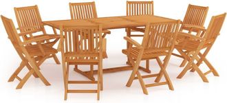 vidaXL Vidaxl - Set Da Pranzo Da Giardino 9 Pz In Legno Massello Di Teak