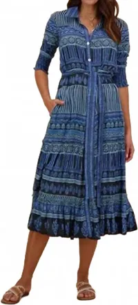 Rubyyaya Noida Maxi Dress In Denim