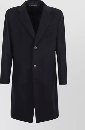 Emporio Armani long sleeve coat notch lapel single breasted