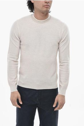 Paolo Pecora Virgin Wool Sweater in Solid Color size M