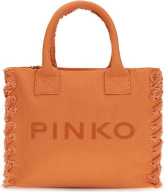 Pinko Oranje Katoenen Schoudertas